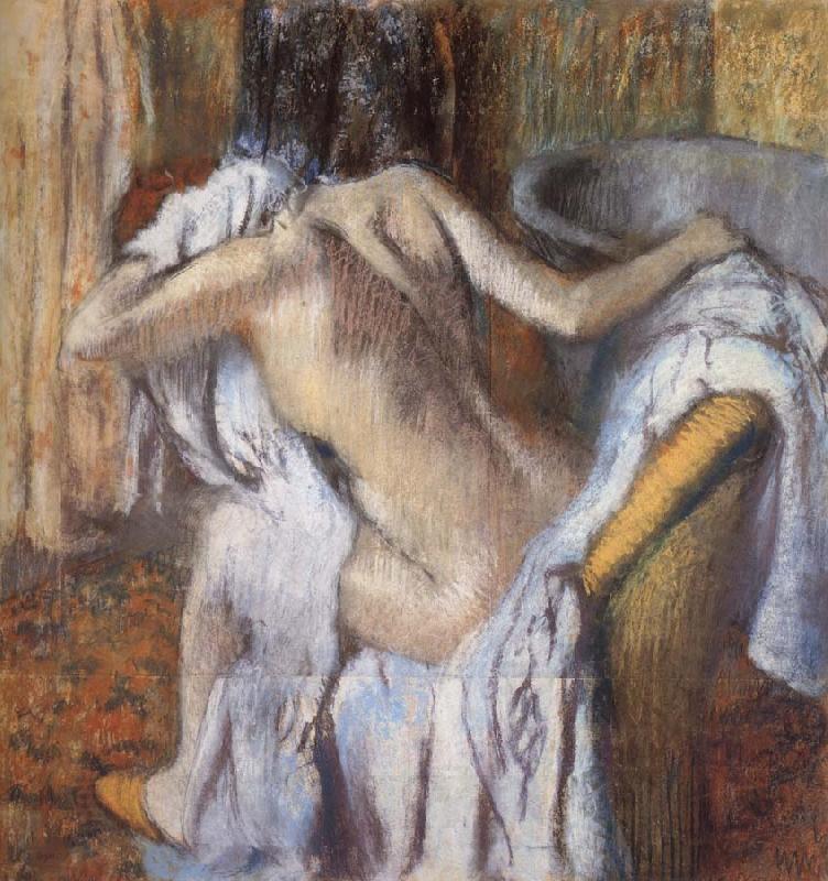 Germain Hilaire Edgard Degas After the Bath,Woman Drying Herself oil painting picture